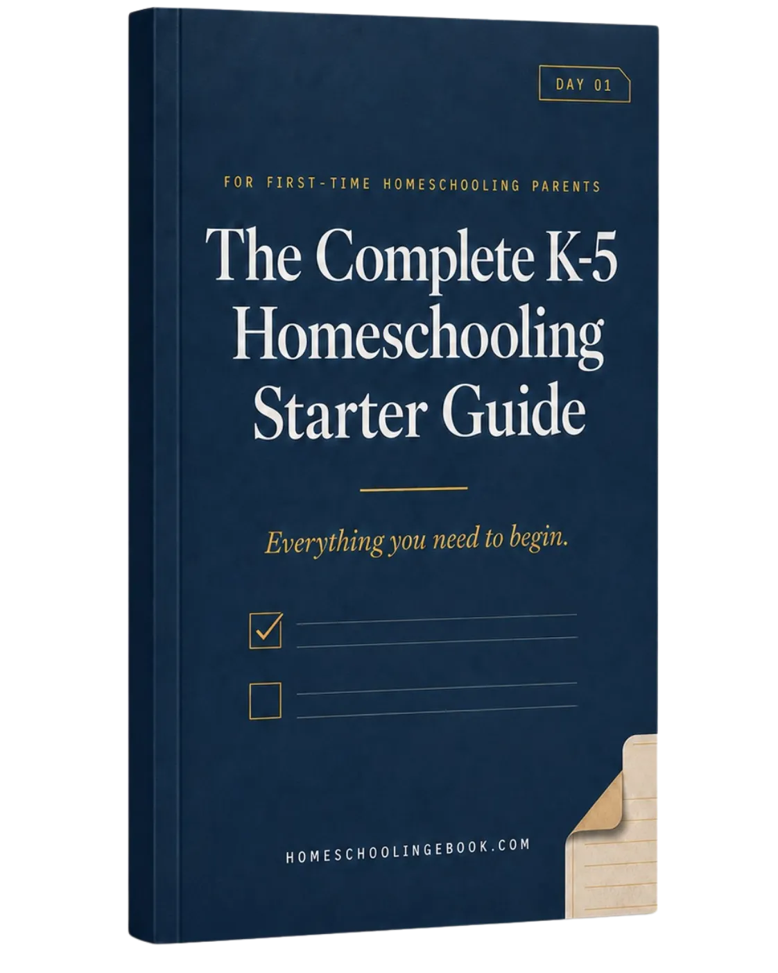 The Complete K-5 Homeschooling Starter Guide — book mockup